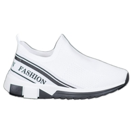 SHELOVET Openwork Slipony Fashion vit