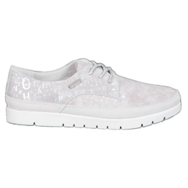 Filippo Läder Brogues på plattformen grå