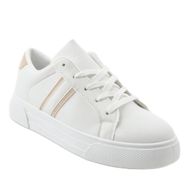 Klassiska vita CC-20 sneakers gyllene