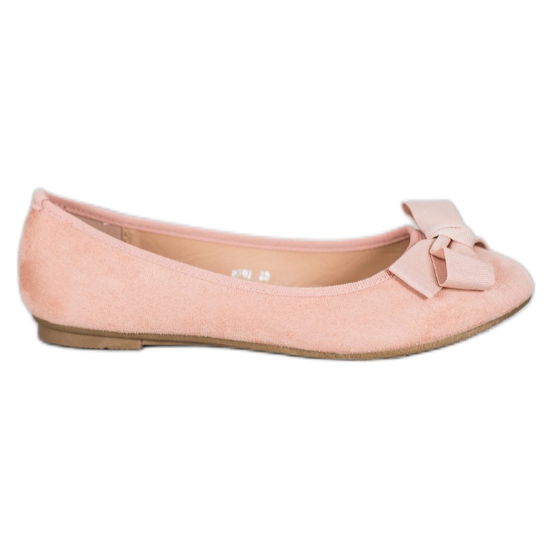 Clowse Snygga ballerinor med rosett rosa