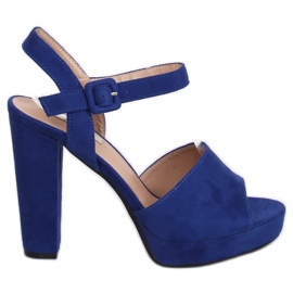 Sandaler med hög klack 9R16 Blå marinblå mångfärgad