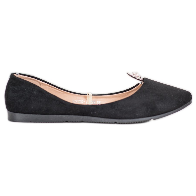 Svarta Ballerinor Med VINCEZA Prydnad