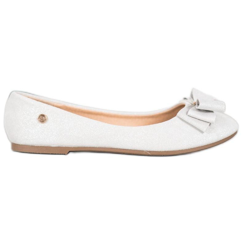 Eleganta Ballerinor med en VINCEZA rosett grå