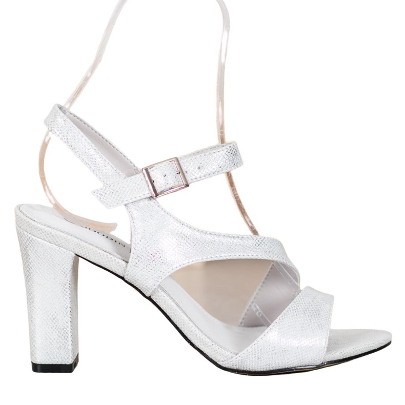Goodin Snygga sandaler med glitter silver- grå