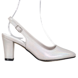 Goodin Pumpar med Holo -effekt mångfärgad grå