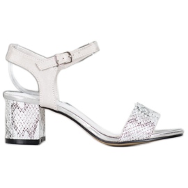 Goodin Bekväma sandaler på en låg stolpe grå