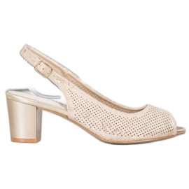 Goodin Openwork höga klackar gul