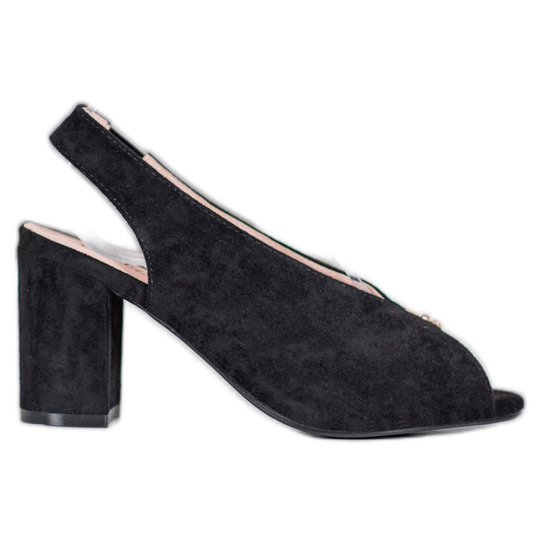 Eleganta skor på ett inlägg VINCEZA svart