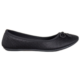 McKey Casual Ballerina Med En Rosett svart