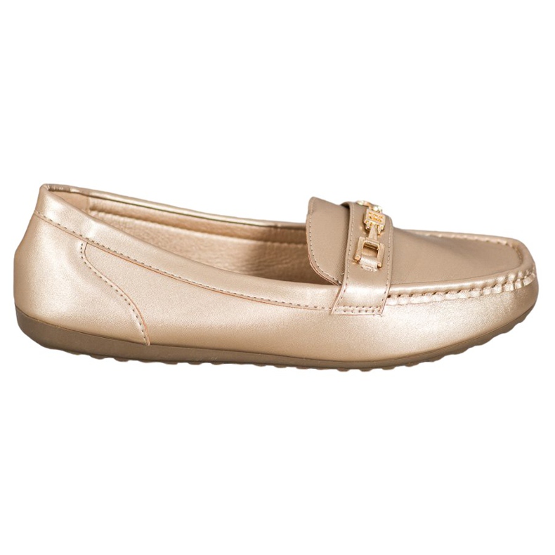 Fama Eleganta gyllene loafers