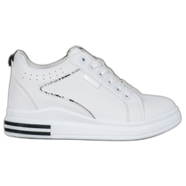 SHELOVET Vita skor med dold kil