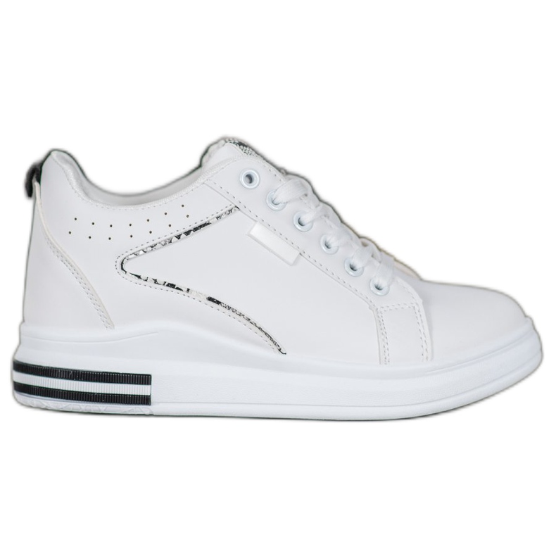 SHELOVET Vita skor med dold kil