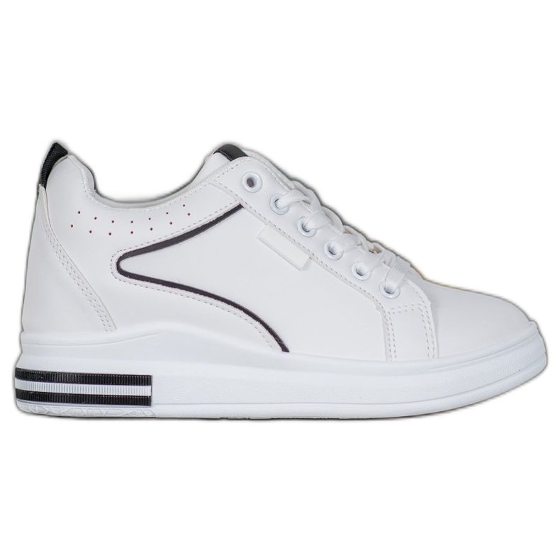 SHELOVET Vita skor med dold kil