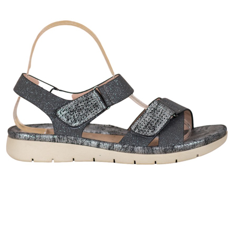 VINCEZA kardborresandaler svart grå