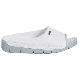 Goodin Bekväma läder tofflor grå