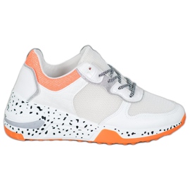SHELOVET Sneakers med mesh vit