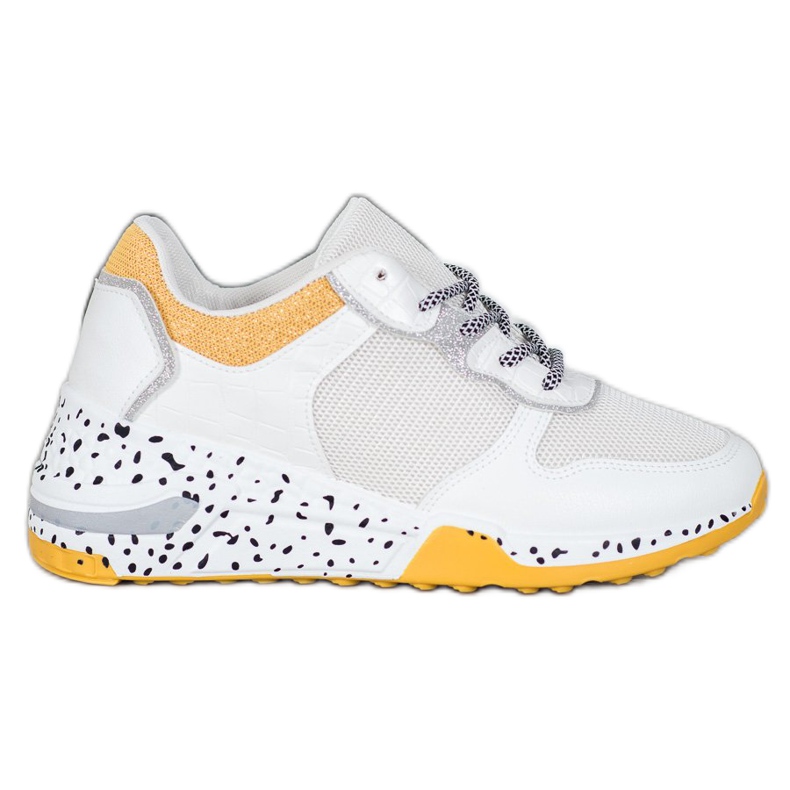 SHELOVET Sneakers med mesh vit