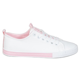 SHELOVET Sneakers med Eco Leather Nice vit