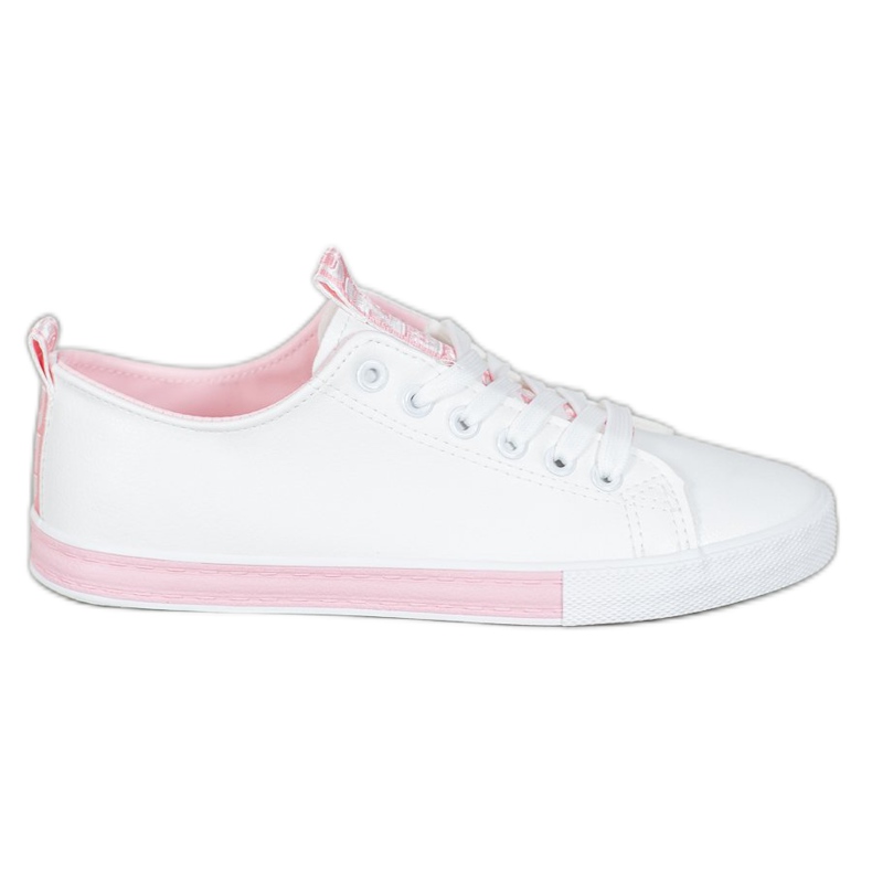 SHELOVET Sneakers med Eco Leather Nice vit