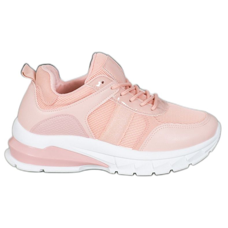 SHELOVET Snygga sneakers med mesh rosa