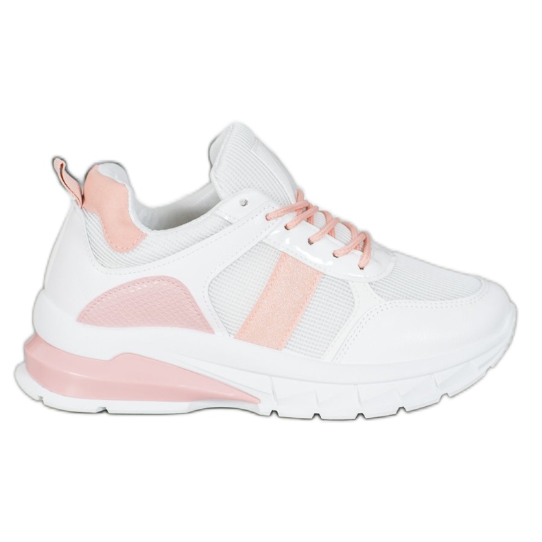SHELOVET Snygga sneakers med mesh vit