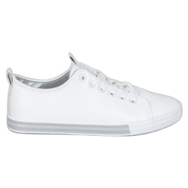SHELOVET Sneakers med Eco Leather Nice vit