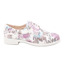 Klassiska vita jazzskor med blommor ZQ629-3