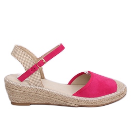Espadriller på fuchsia kilar LLI-3M85 Fuchsia rosa