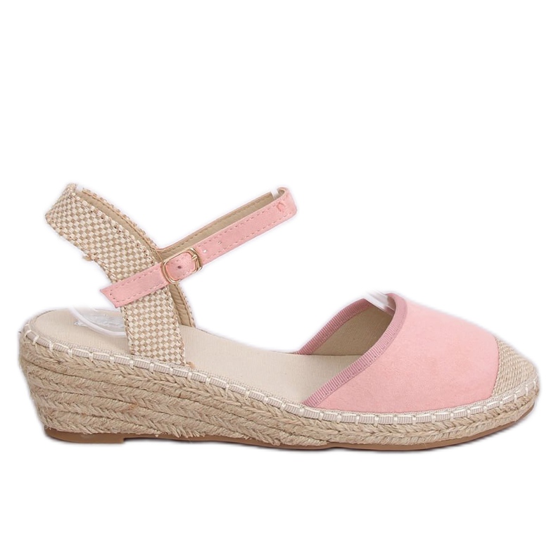 Rosa Espadriller på kilar rosa LLI-3M85 Rosa
