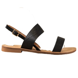 Small Swan Sandaler med öppet mönster svart