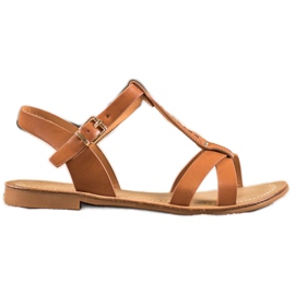 Small Swan Eleganta bruna sandaler