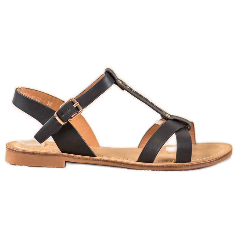 Small Swan Eleganta svarta sandaler