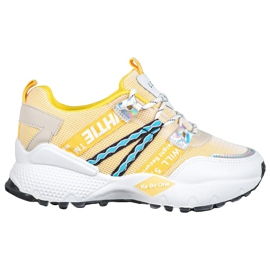 Bona Love Mesh Sneakers vit gul