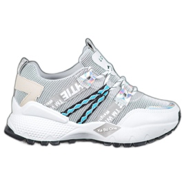 Bona Love Mesh Sneakers vit grå