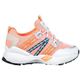 Bona Love Mesh Sneakers vit orange