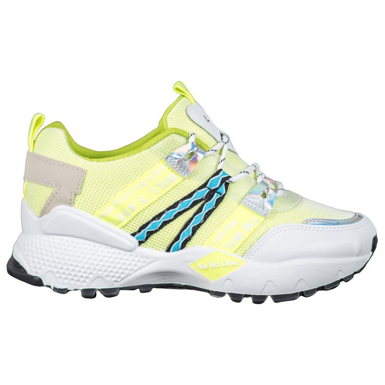 Bona Love Mesh Sneakers vit mångfärgad grön