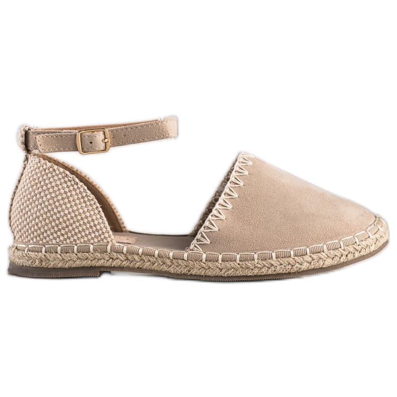 Goodin Beige Espadrilles med mocka