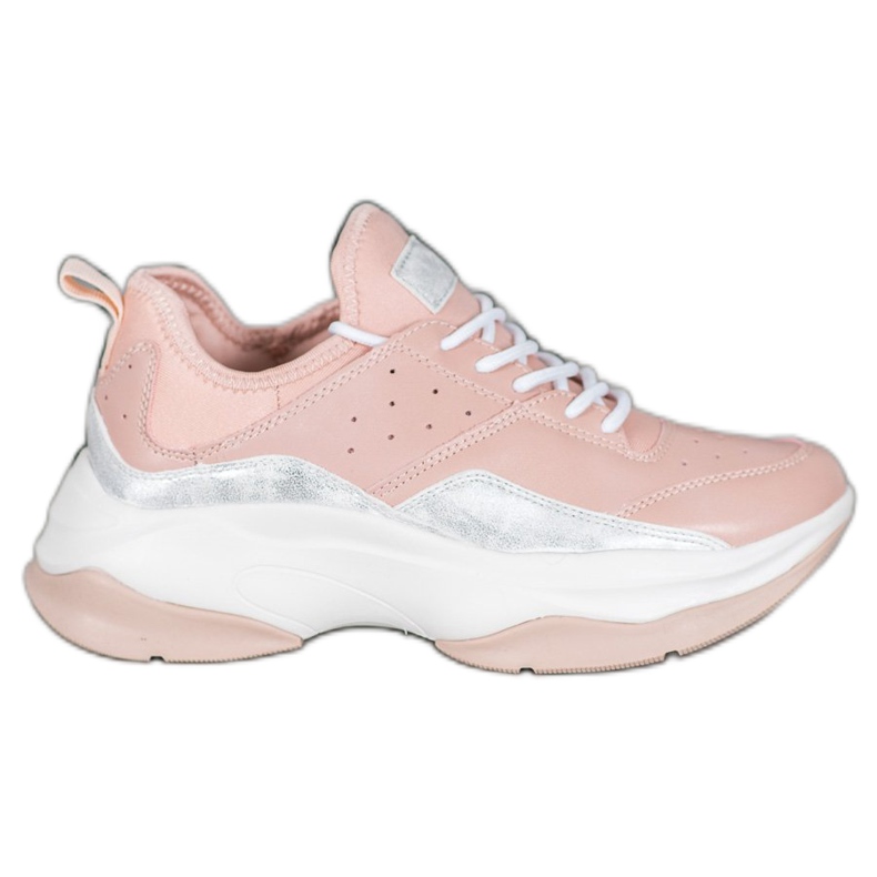 Kylie Bekväma sneakers på plattformen rosa grå