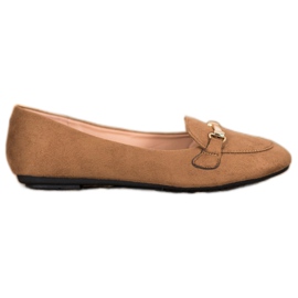 SHELOVET Mocka ballerinor brun