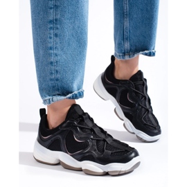 Kylie Snygga svarta sneakers