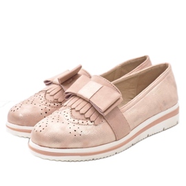 Rosa matta skor på kilen YT-8