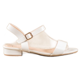 Small Swan Lågklackade sandaler vit