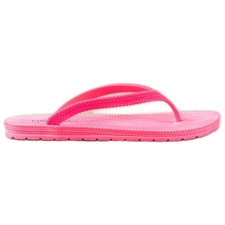 Flätade VINCEZA flip-flops rosa