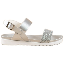 Filippo Silver sandaler på plattformen grå