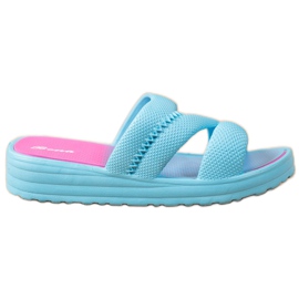 Bona Bekväma blå tofflor