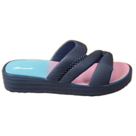 Bona Bekväma marinblå tofflor