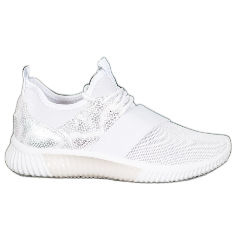 SHELOVET Sportskor med elastiskt band vit