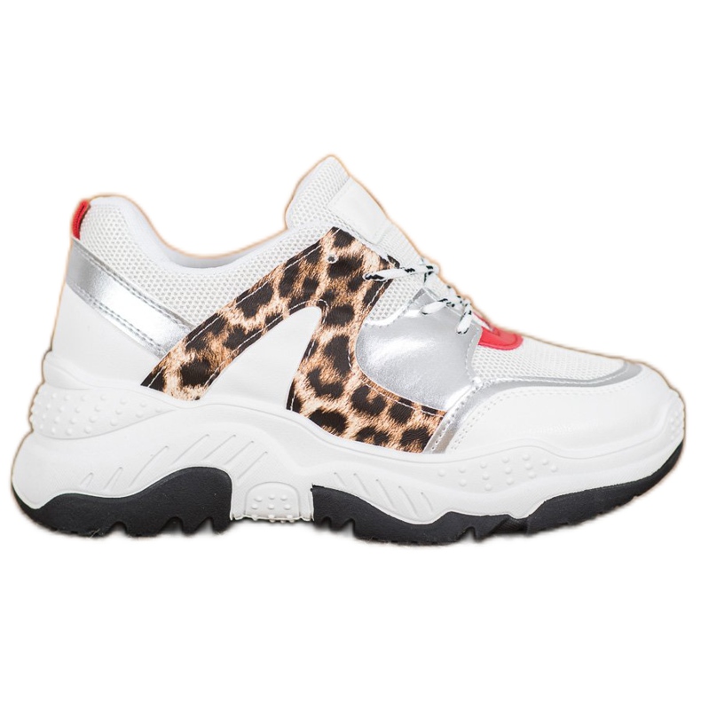 SHELOVET Trendiga snörade sneakers vit