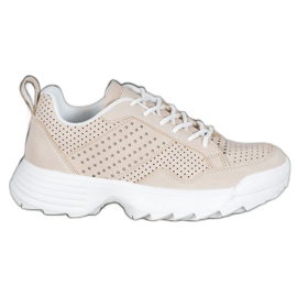 Kylie Lätta Openwork -sneakers beige