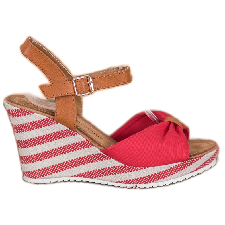 Goodin Röda sandaler på kilen brun